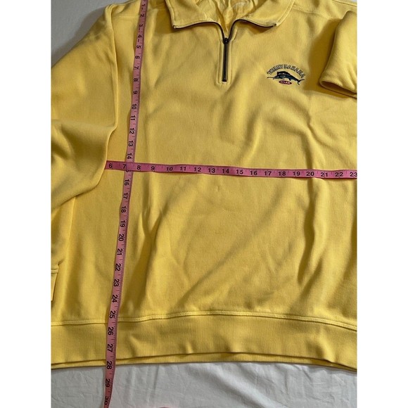 Men's XXL Tommy Bahama Yellow Reflex Pullover Sweatshirt - Picture 3 of 5